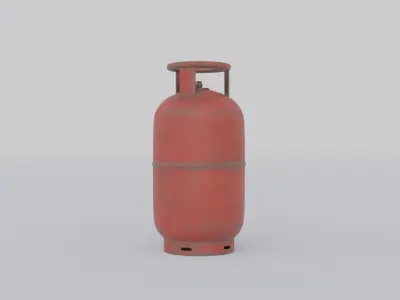Gas Cylinder Low-poly 3D model shop