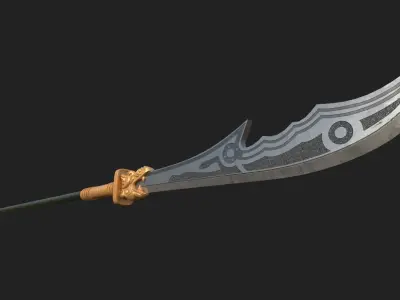 Cresent Blade Type A Low-poly 3D model