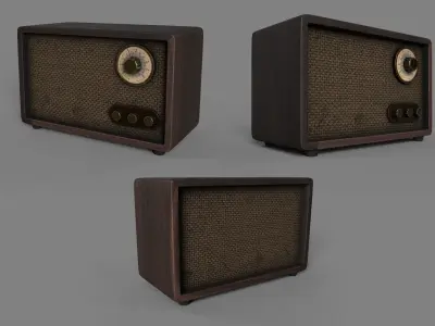Retro Radio 3D model