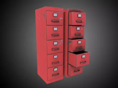 Cabinet V1 - 007 Low-poly 3D model