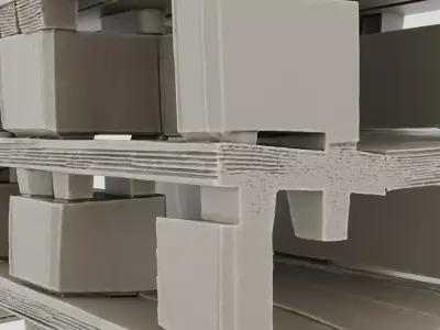 Fantasy Wooden Cargo Pallet for 3D print 3D model