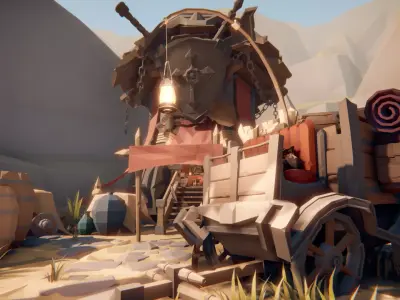 STYLIZED Fantasy Armory - Low Poly 3D Art Free low-poly 3D model