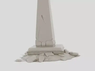 Stone Obelisk Ruin for 3D print 3D model