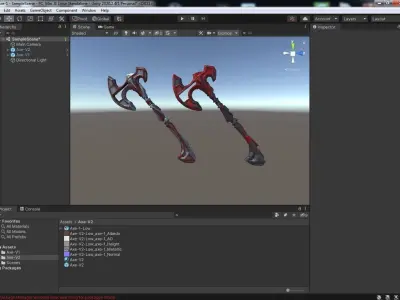 Axe 1-Version 1 and 2 Low-poly 3D model