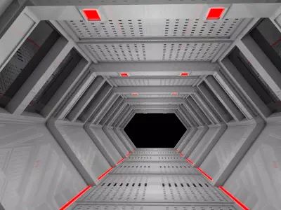 Sci Fi Corridor 3D model 161