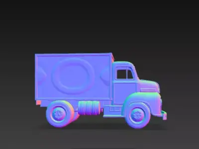 3D Christmas Truck with Gifts Scene 3D print model