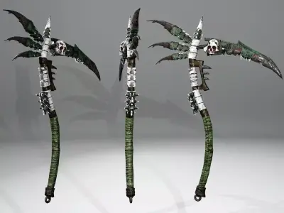 Demon Scythe Low-poly 3D model