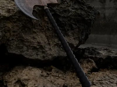 Barbarian Battle Axe - Detailed 3D model