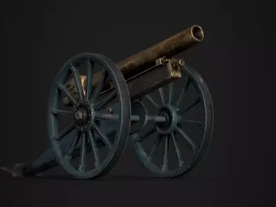 Cannon Low-poly 3D model get