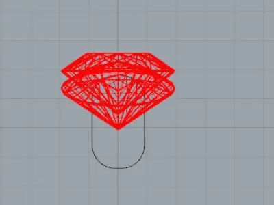 Disposizione aerea di tre pietre Free 3D model