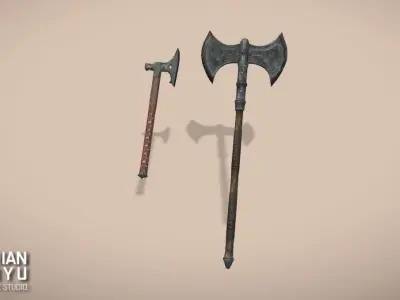Ancient War Weapons Low-poly 3D model