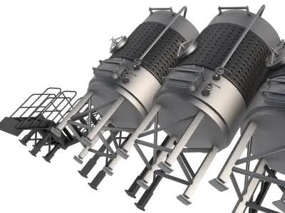 Steel Wine Tanks 3D model purchase