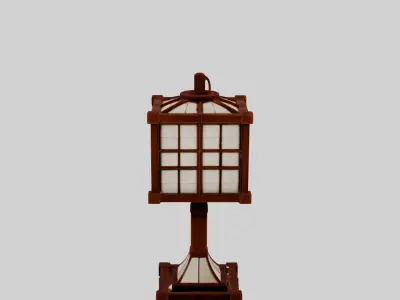 Japanese Wooden Lantern  3D model