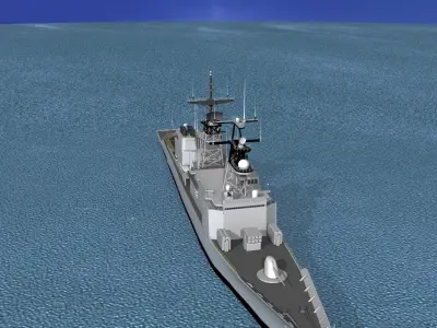 Spruance Class DD986 USS Harry W Hill 3D model