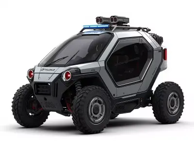 AI-Controlled Urban Patrol Pod 3D Model Low-poly 3D model