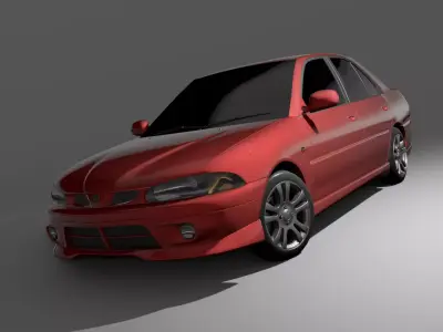 Proton Wira 2001 3D model