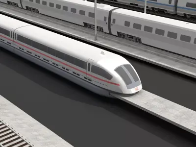train-bullet train-rail train 3D model purchase