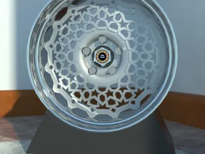 custom Arabic design rim  Low-poly 3D model