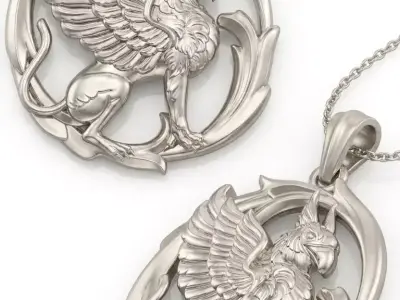 Griffin Pendant 3D model