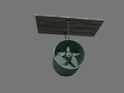 Ventilation Fan Low-poly 3D model purchase