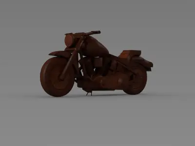 Balinese Motorbike Classic Utility Scooter Prop 3D model