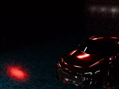 odern Luxury Electric Sports Sedan - Concept Car 3D Model 3D model