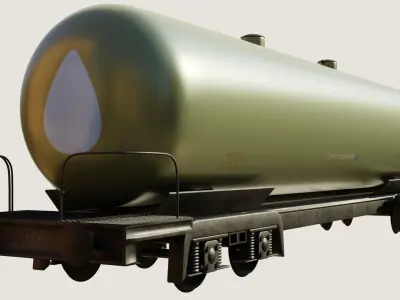 Realistic wagon model optimized UE4 Low-poly 3D model Low-poly 3D model