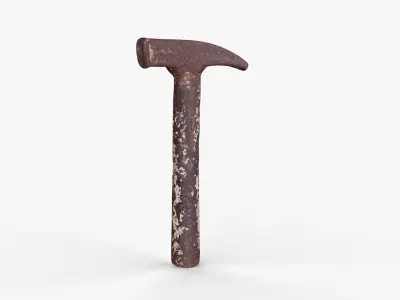 Iron Rust Hammer Tool Scan Low-poly 3D model
