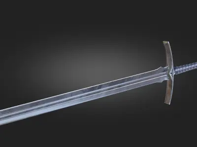 Sword Medieval Game Ready PBR Low-poly 3D model