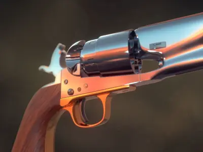 Colt Army 1860 revolver 3D model