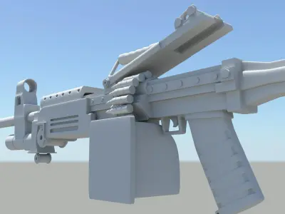 GUN MODEL MAYA Low-poly 3D model