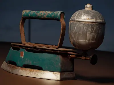 Old Iron  Low-poly 3D model