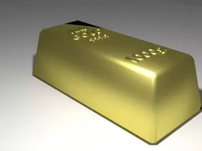 Gold Bar 3D model purchase