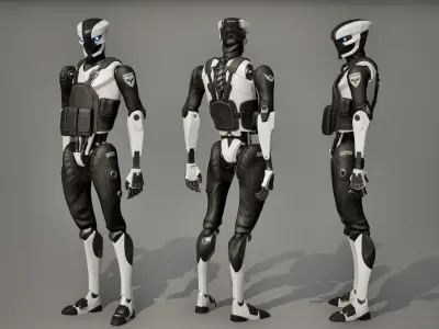 Robot 11 Low-poly 3D model
