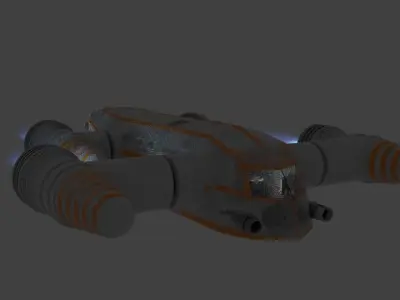 Sci-fi Space ship Low-poly 3D model buy
