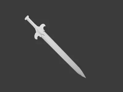 Low-poly sword model Free low-poly 3D model