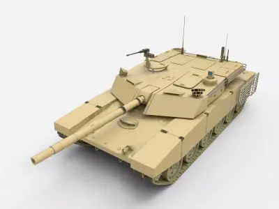 Military Tank  with Camo Variants 3D model