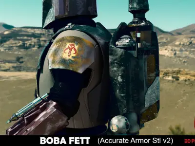 Mandalorian Boba Fett full armor STL file for 3d print 3D model