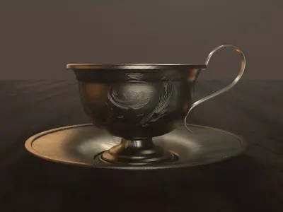 Antique Coffee Cup 3D model