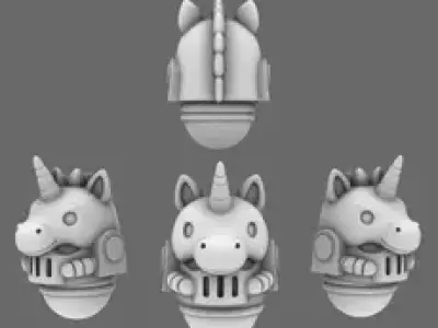 Pride Marines V7 Unicorn Marine Helmets Type A 3D print model