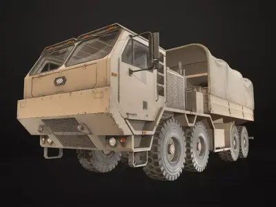 Heavy Military Truck V1 - Cargo Low-poly 3D model