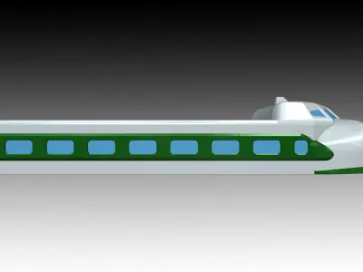 Lunch Plate bullet train 3D print model