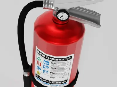 Low Poly Fire Extinguisher Low-poly 3D model