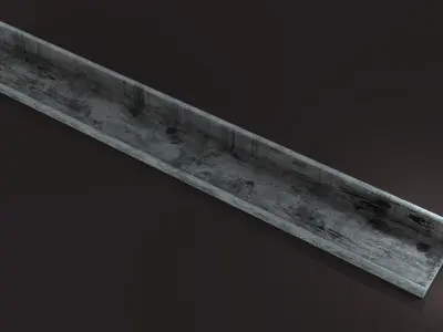 Angle Steel Beam CLR10 Low-poly Model Low-poly 3D model