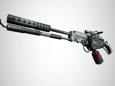 Gaming gun 3d model 3D model