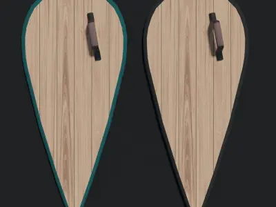 Kite Shield - Flat Low-poly 3D model