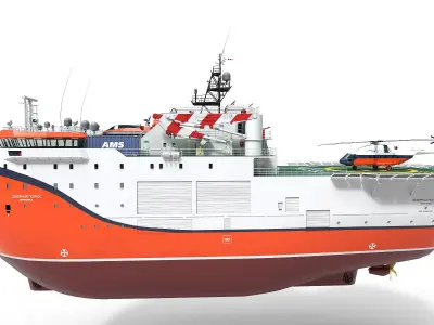 Self-propelled platform North Pole 3D model