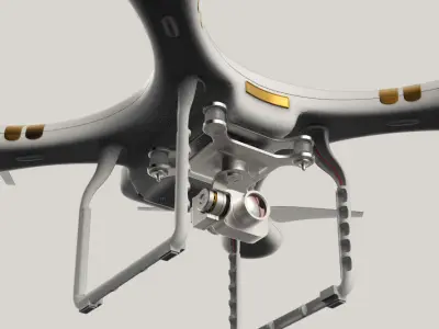 QuadroCopter High Detailed HIgh-Poly 3D model