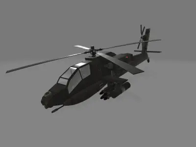 apache attack helicopter 3D model