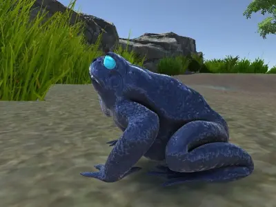 PBR Toad Animated Low-poly 3D model